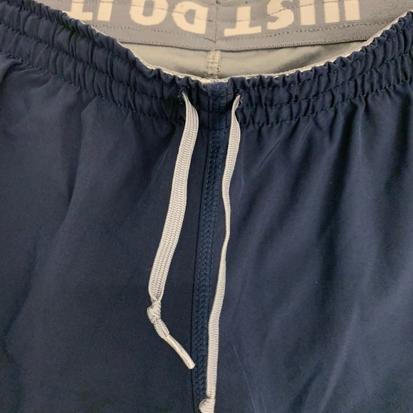 Nike dri-fit sport shorts with built in spandex. Two toned grey and blue. Size M - Picture 5 of 6